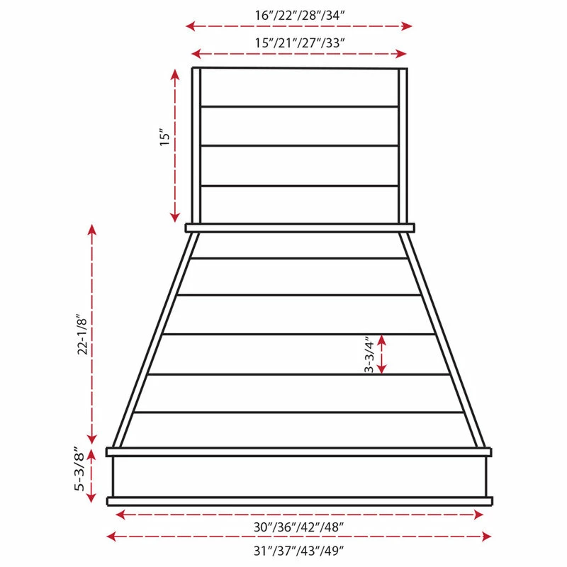Best deal ๐ Castlewood Shiplap Chimney Range Hood, Maple, 30" ๐ - Image 2