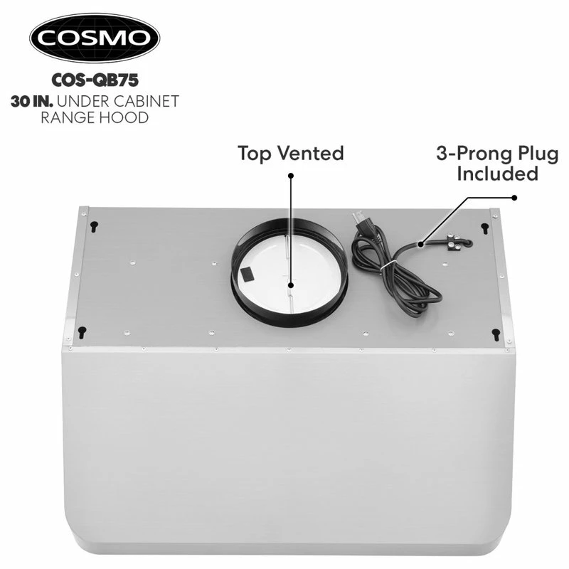 Flash Sale ๐ Cosmo 30" Ducted Under Cabinet Range Hood In Stainless Steel ๐คฉ - Image 9