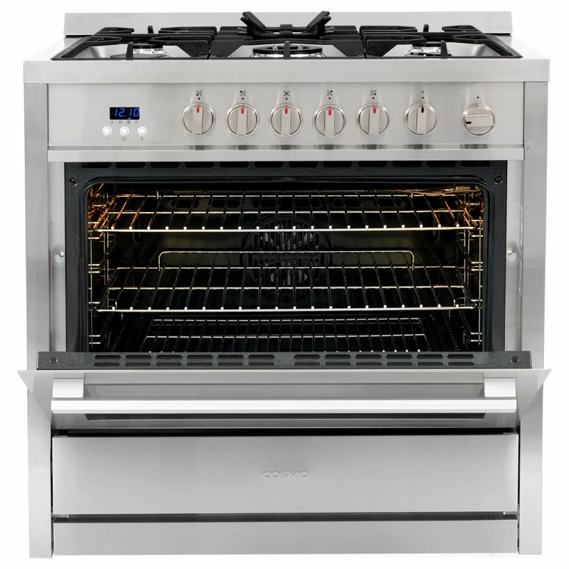 Discount 😀 Cosmo 2-Piece Kitchen, 36" Gas Range And 36" Wall Mount Range Hood 😀 - Image 6