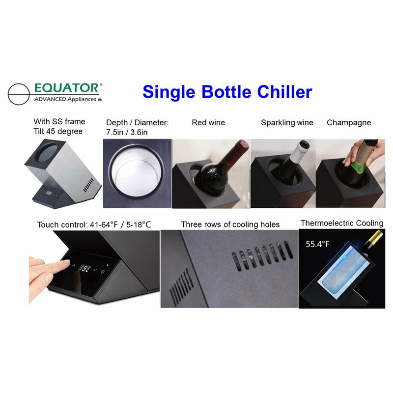 Cheap 👏 Conserv By Equator Wine Refrigerator, Equator Single Bottle Chiller, Stainless 🔥 - Image 14