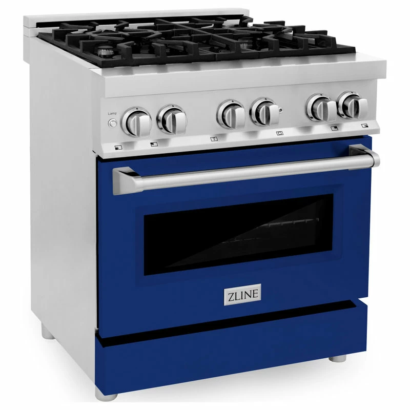 Top 10 😀 ZLINE Kitchen And Bath ZLINE Dual Fuel Range Gas Stove/Electric Oven, Blue Gloss ✨ - Image 3