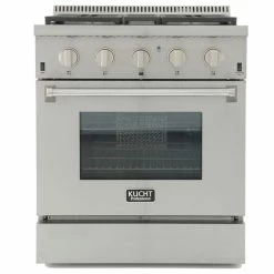 Hot Sale 🔔 KUCHT Pro Style 30" Stainless Steel Range With Convection Oven, Classic Silver, 🎁