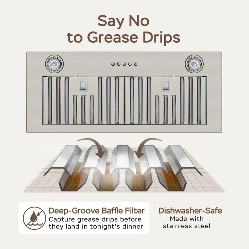 Buy 🥰 Home Beyond Stainless Steel Range Hood With 3 Speed Button Control, Stainless Steel, 28 In. ❤️ - Image 13