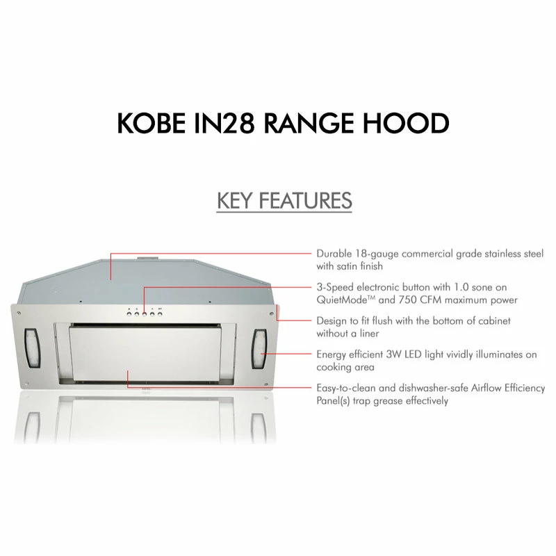 Brand new ✨ KOBE Range Hoods KOBE 30" 750 CFM Insert Range Hood, Stainless Steel With Airflow Efficiency, 30" 🎁 - Image 3