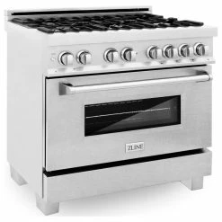 Best deal 💯 ZLINE Kitchen And Bath ZLINE 36" Range Gas Stove And Electric Oven In DuraSnow Stainless Steel 🎁