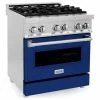 Top 10 😀 ZLINE Kitchen And Bath ZLINE Dual Fuel Range Gas Stove/Electric Oven, Blue Gloss ✨