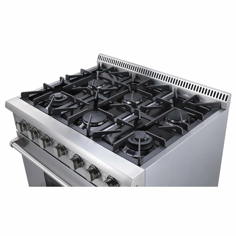 Cheapest โจ Thor Kitchen 36" Pro-Style 6 Burner Stainless Steel Gas Range HRG3618U, Natural ๐ - Image 5
