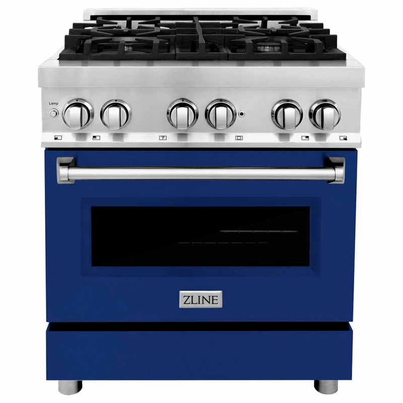 Top 10 😀 ZLINE Kitchen And Bath ZLINE Dual Fuel Range Gas Stove/Electric Oven, Blue Gloss ✨ - Image 2