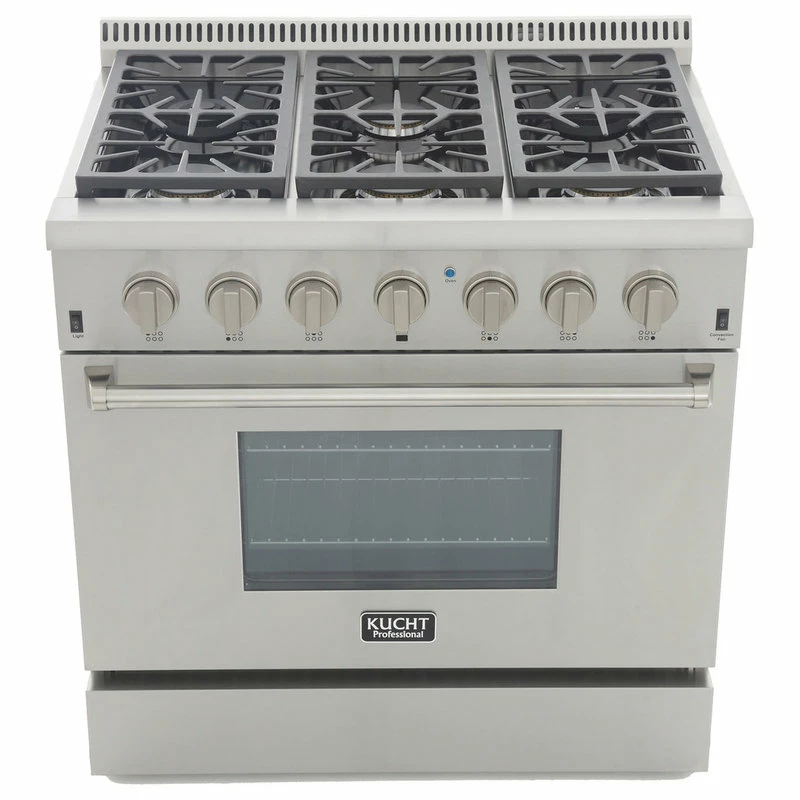 Outlet 🔥 KUCHT Pro Style 36" Stainless Steel 6 Sealed Burners, Classic Silver, Natural Ga 🎁 - Image 4