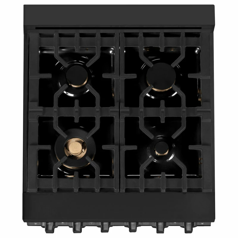 Best deal 🧨 ZLINE Kitchen And Bath ZLINE Range Gas Stove/Electric Oven, Black Stainless Steel, Brass Burner, 24" 🥰 - Image 8