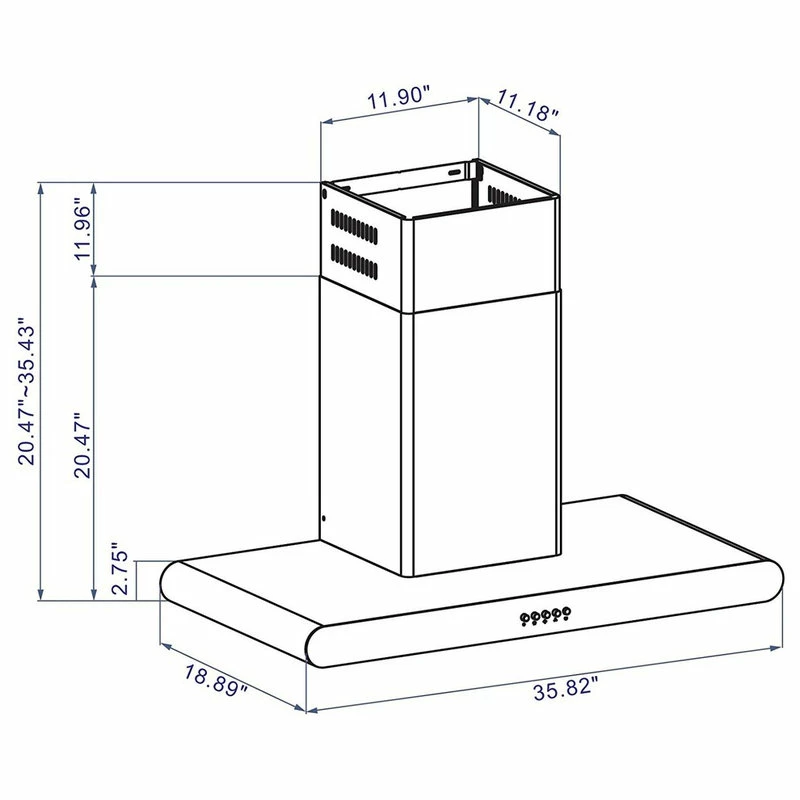 Flash Sale 🔥 Winflo Convertible Wall-Mount Range Hood, Stainless Steel, 36" 🤩 - Image 5