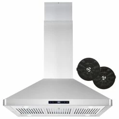 Best deal 🛒 Cosmo 36" Ductless Island Range Hood With Soft Touch Controls, Permanent Filters ❤️