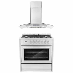 Cheap 🧨 Cosmo 2-Piece Kitchen, 36" Dual Fuel Range And 36" Wall Mount Range Hood 🧨
