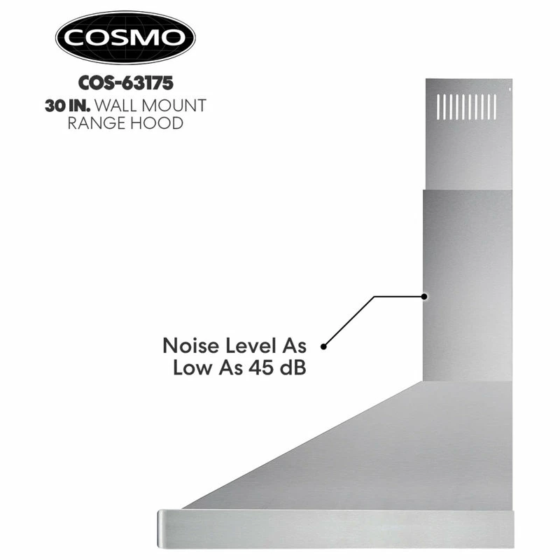 Best reviews of 🔥 Cosmo Appliances Wall Mount Range Hood With Permanent Filters, LED Lights, 30", Ducted 🎉 - Image 10