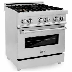 Deals 🎉 ZLINE Kitchen And Bath ZLINE Range Gas Stove/Electric Oven, Stainless Steel With Brass Burners, 30" 🔔