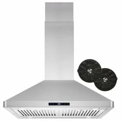 Best Sale 👍 Cosmo 30" Ductless Island Range Hood With Soft Touch Controls And Permanent Filters 💯