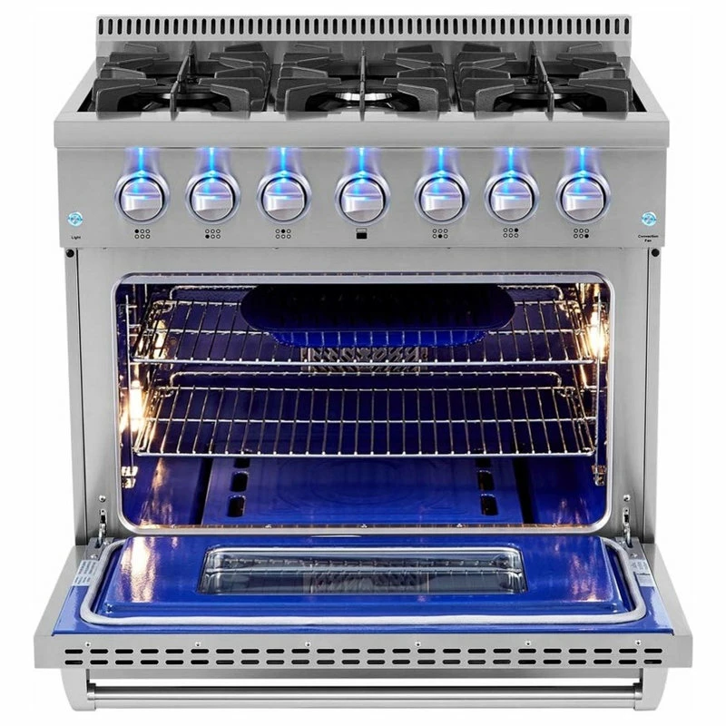 Cheapest โจ Thor Kitchen 36" Pro-Style 6 Burner Stainless Steel Gas Range HRG3618U, Natural ๐ - Image 3