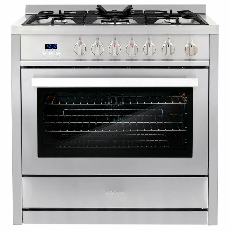 Discount 😀 Cosmo 2-Piece Kitchen, 36" Gas Range And 36" Wall Mount Range Hood 😀 - Image 3