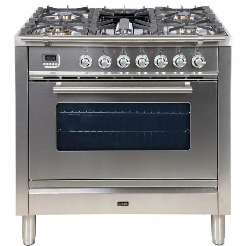 Best Sale ๐ ILVE USA Ilve 36" Freestanding Dual Fuel Range With Conversion Kit, Liquid Propane ๐