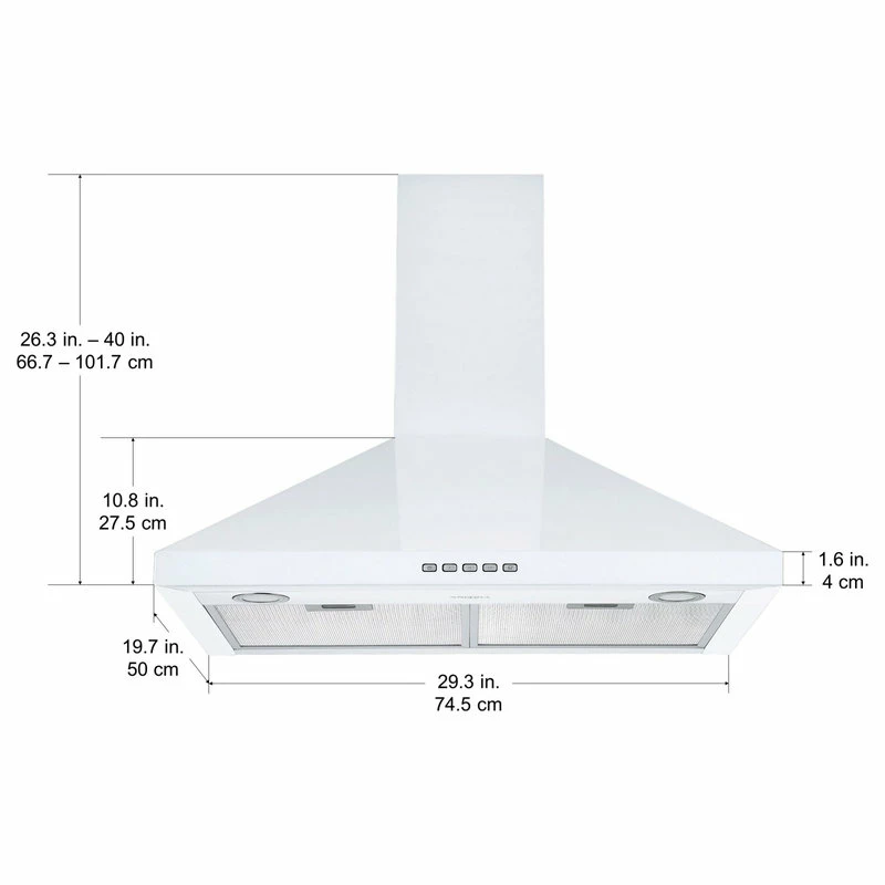 Coupon βοΈ Ancona 30" Convertible Wall Mount Pyramid Range Hood βοΈ - Image 5