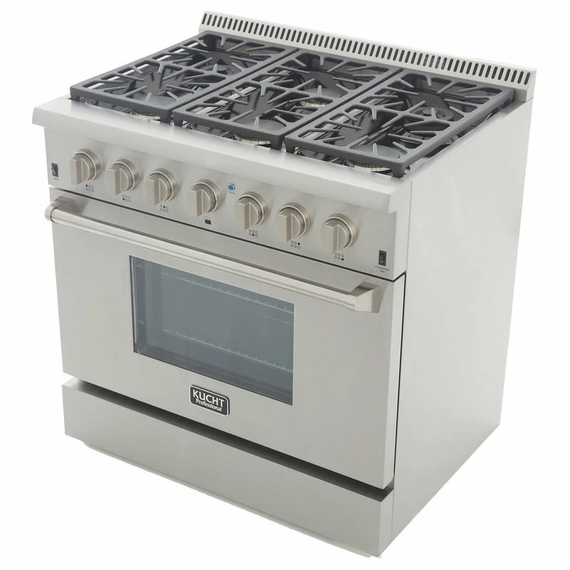 Outlet 🔥 KUCHT Pro Style 36" Stainless Steel 6 Sealed Burners, Classic Silver, Natural Ga 🎁 - Image 6