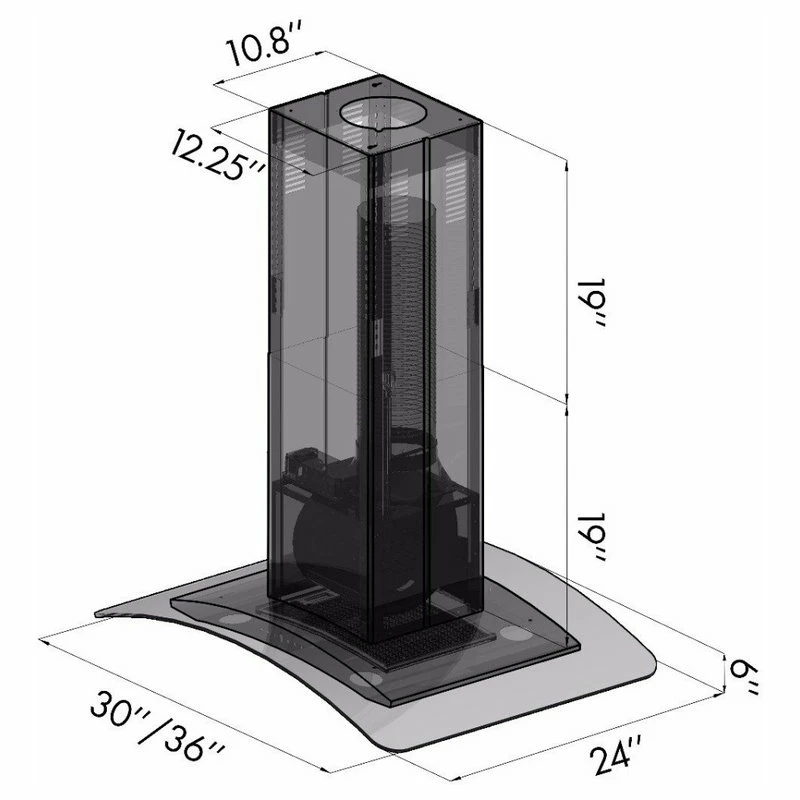 Outlet 😉 ZLINE Kitchen And Bath Zline 30" 400 Cfm Island Mount Range Hood In Stainless Steel & Glass Gl14i-30 ⌛ - Image 7