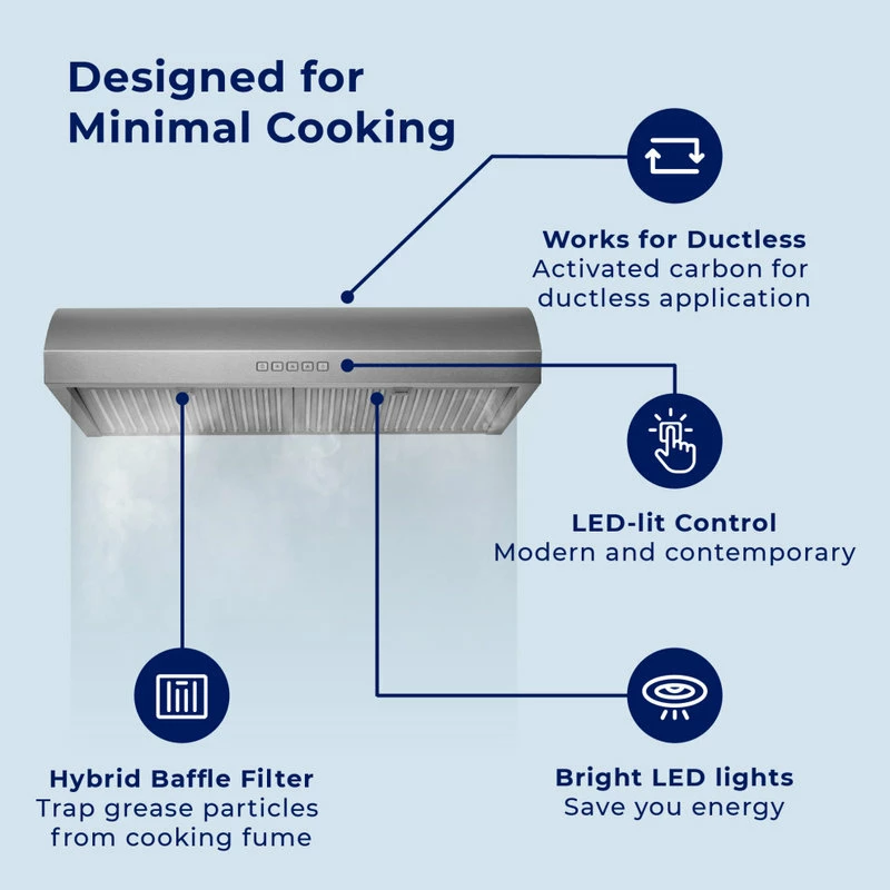 Best reviews of 🔥 Hauslane | Chef Series Range Hood B018 30" Under Cabinet Kitchen Extractor 🥰 - Image 2