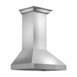 Wholesale 🎉 ZLINE Kitchen And Bath ZLINE Convertible Vent Wall Mount Range Hood In Stainless Steel & Crown Molding 👍