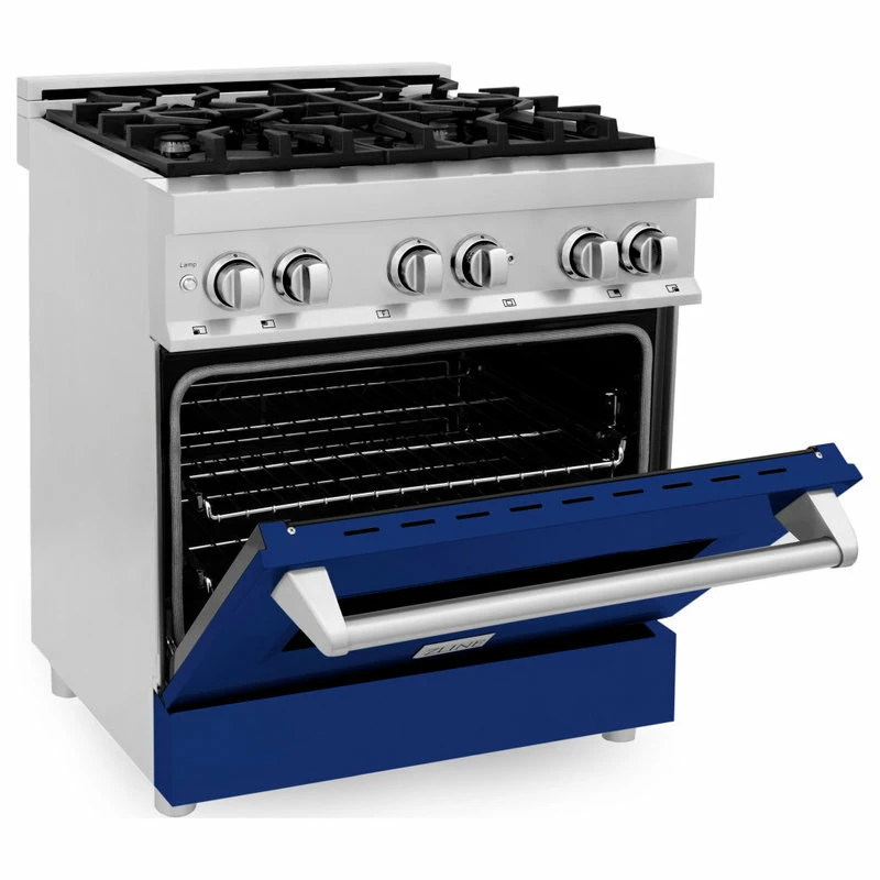 Top 10 😀 ZLINE Kitchen And Bath ZLINE Dual Fuel Range Gas Stove/Electric Oven, Blue Gloss ✨ - Image 5