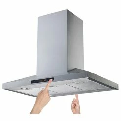 Cheap 🤩 Winflo Island-Mount Range Hood, Stainless Steel, 5 Speed, 36" 🔔