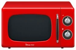 Discount 🔥 Magic Chef 0.7-Cu. Ft. 700W Retro Countertop Microwave Oven, Red 😍