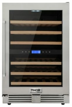Cheapest 🧨 Thor Kitchen TWC2401DO 24 In. 46 Bottles Indoor & Outdoor Independent Dual Zone 👏